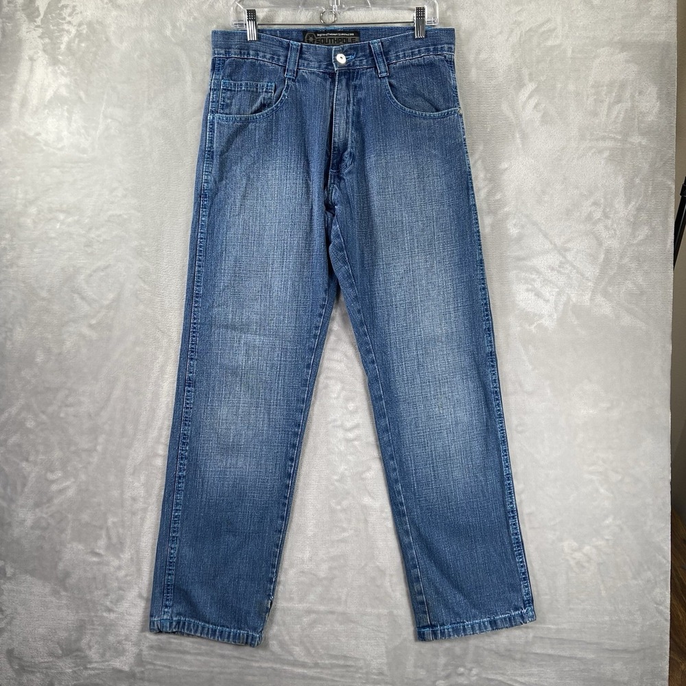 Southpole Jeans men's 32x31 Relaxed Baggy Straight 5180 Blue Denim Hip Hop Y2K